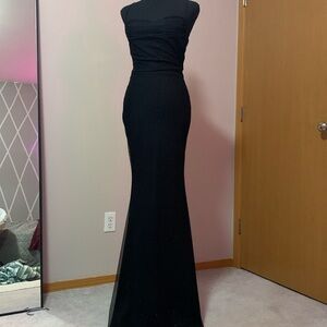 Black Glitter Prom Dress w/out slit